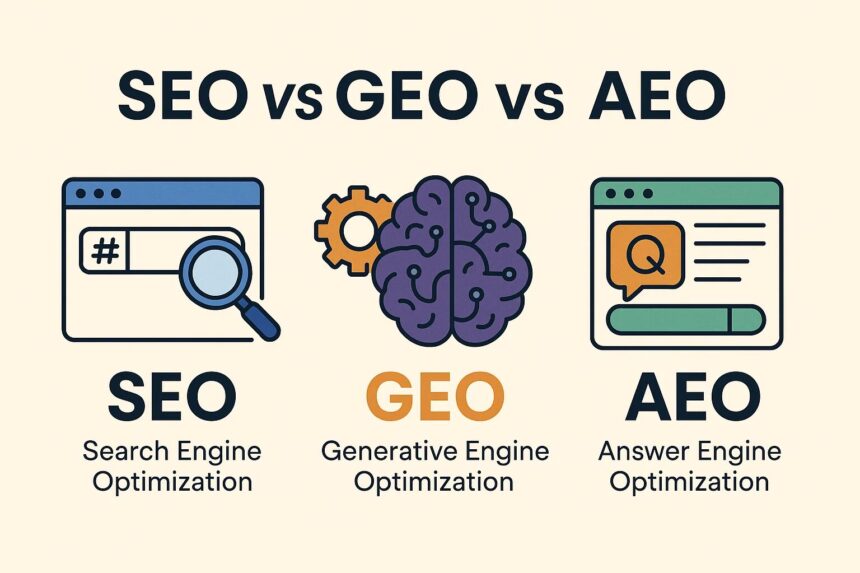What is SEO, AEO, and GEO
