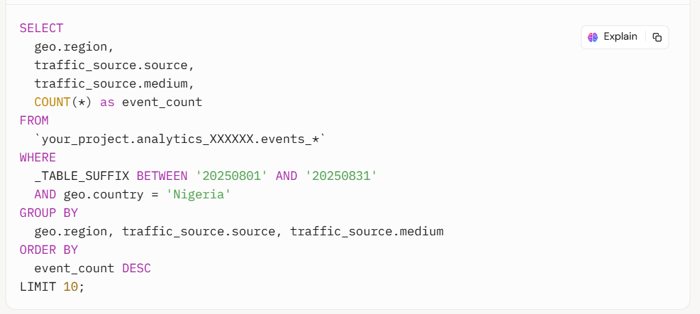 GA4 BigQuery Integration