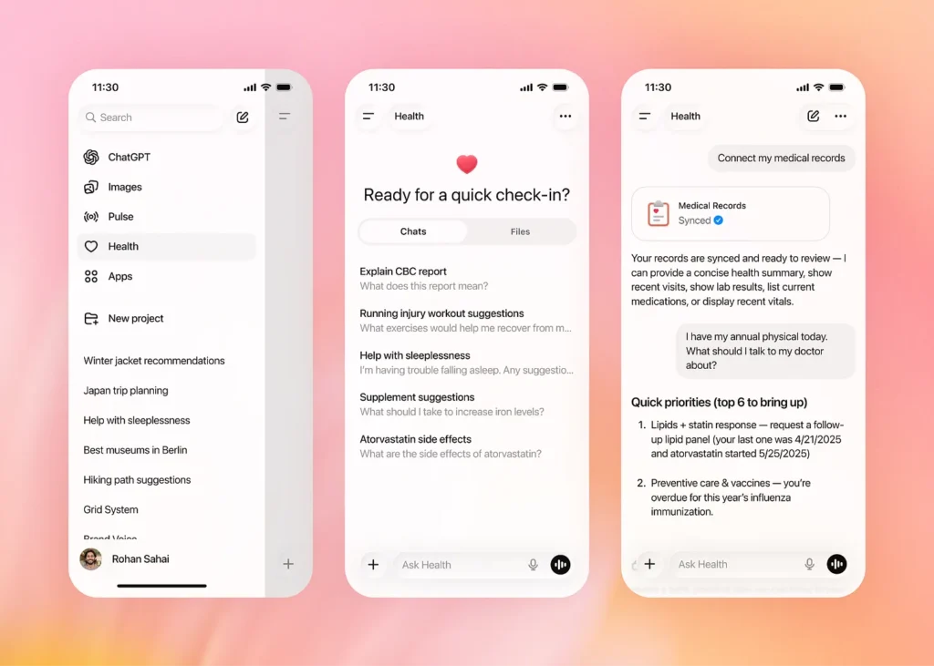 OpenAI introduces ChatGPT Health to help users ask health and wellness questions safely.