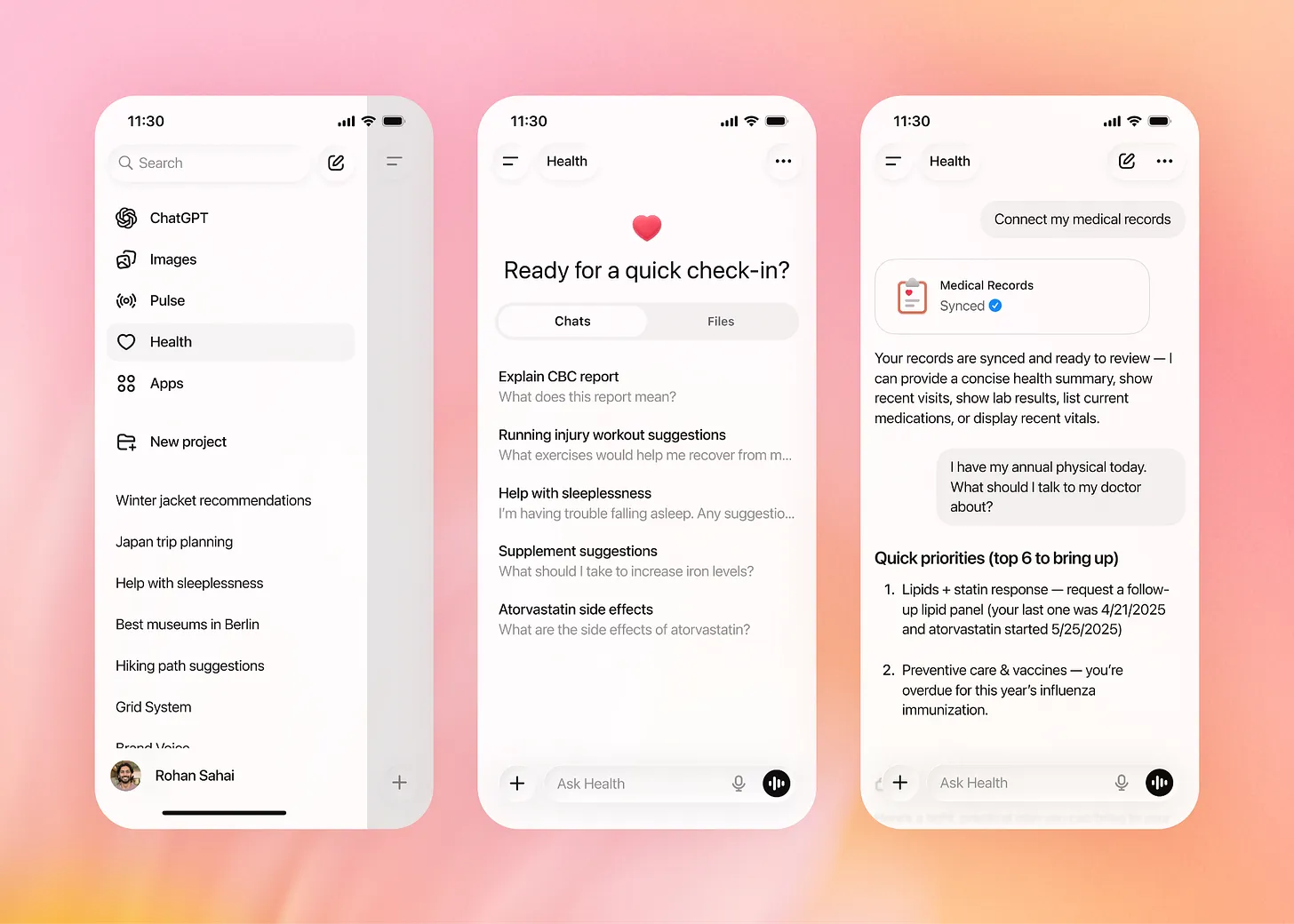 OpenAI introduces ChatGPT Health to help users ask health and wellness questions safely.